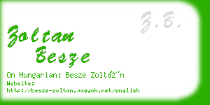 zoltan besze business card